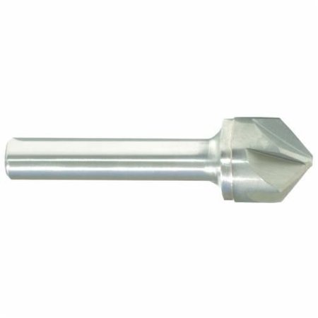 MORSE Countersink, Chatterless, Series 5754, 1 Body Dia, 3 Overall Length, 12 Shank Dia, 6 Flutes, 90 56150